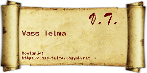 Vass Telma névjegykártya